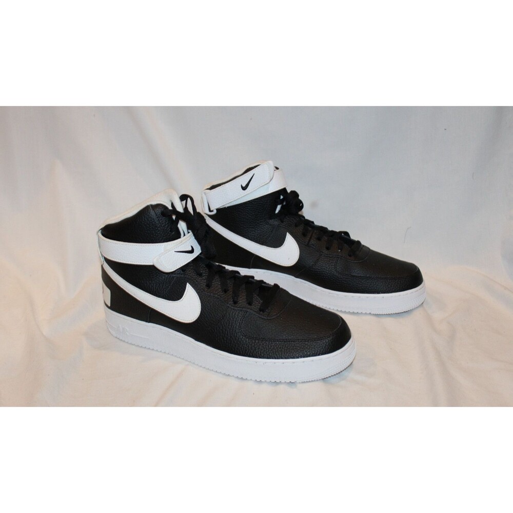 Nike Men's Air Force 1 High '07 Black White Athletic Sneakers NWOB SZ 14